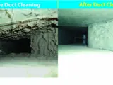 Before and after cleaning ducts