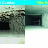 Before and after cleaning ducts